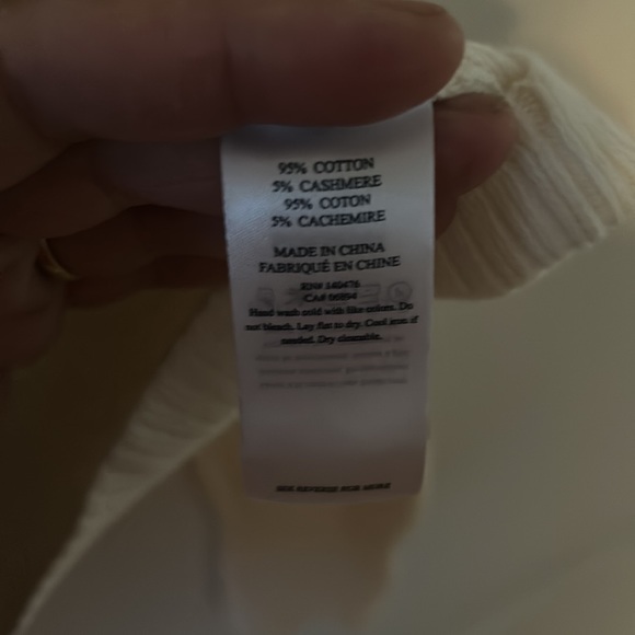 NWOT Womens Faherty part Cashmere Sweater - Picture 3 of 3